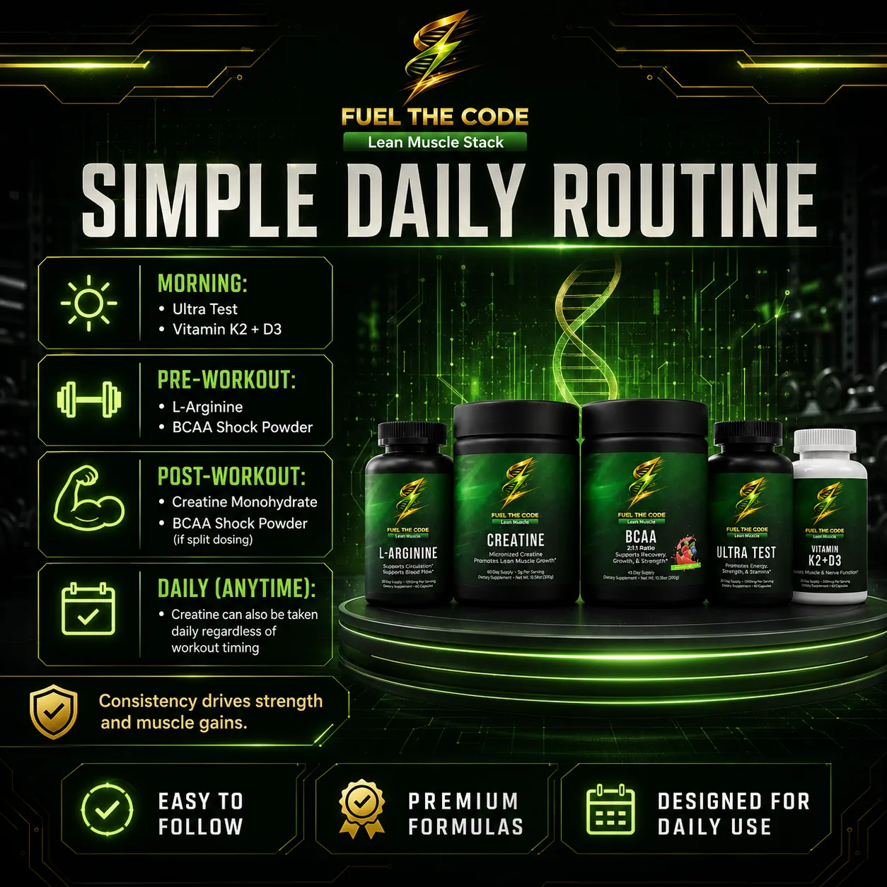 UGC — Lean Muscle Gym Routine